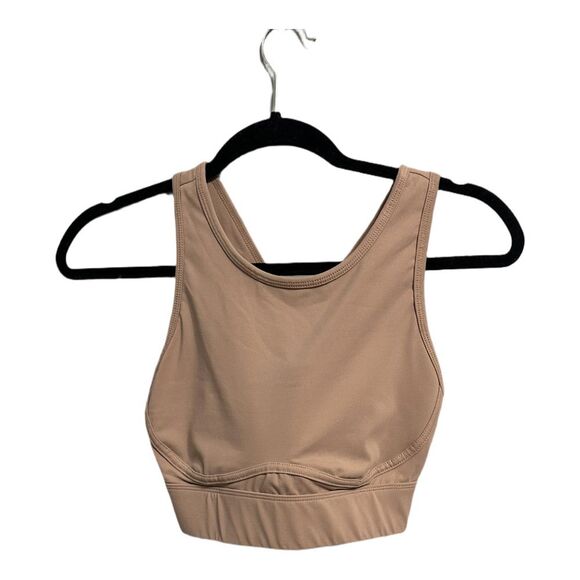Fabletics High Impact Adjustable Sports Bra Mauve Color High Neckline Size Small - Picture 1 of 4
